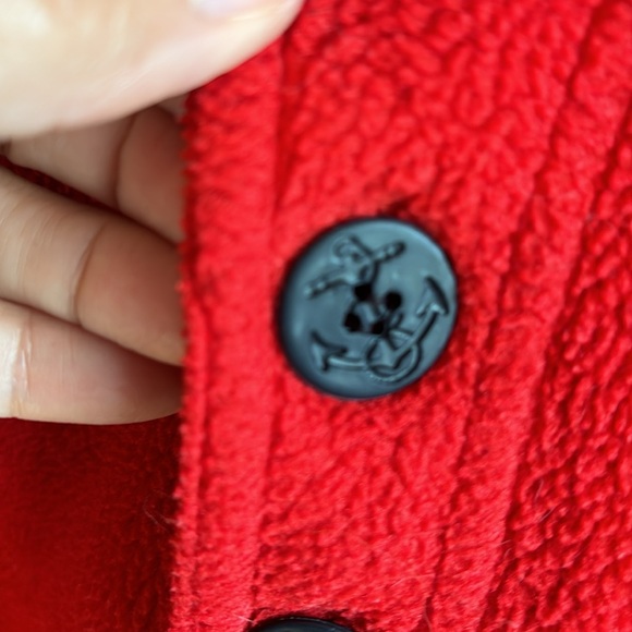 Polo Jeans Co. Ralph Lauren 2T Red Button Up Fleece w/pockets - Picture 7 of 8